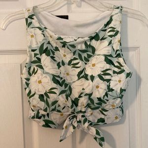 Floral tankini top, Lime Ricki size small
